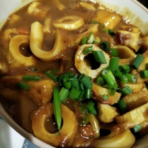 次の日の☆お揚げとちくわのカレーうどん